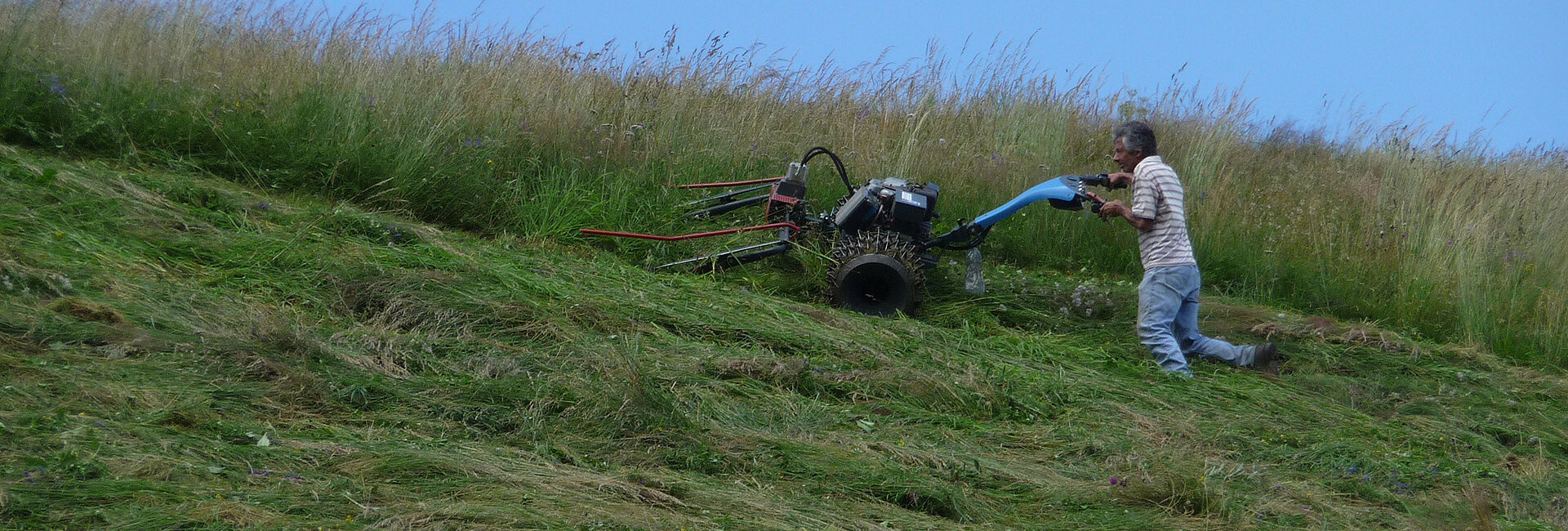 Mähen im Steilgelände