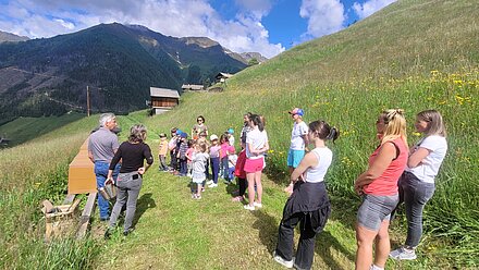 Asilo Innervillgraten presso l'apiario domestico